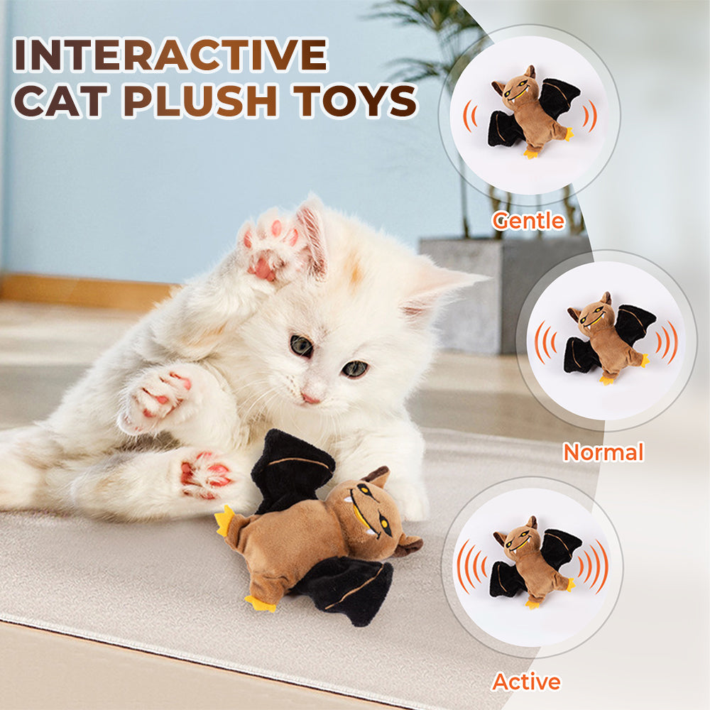Pumpkin Ghost Bat Cat Toy Interactive