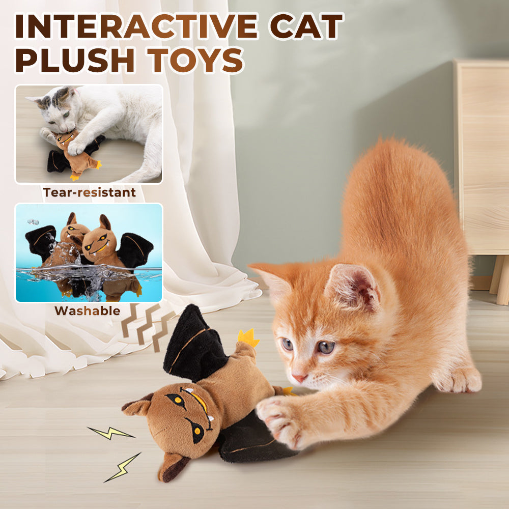 Pumpkin Ghost Bat Cat Toy Interactive