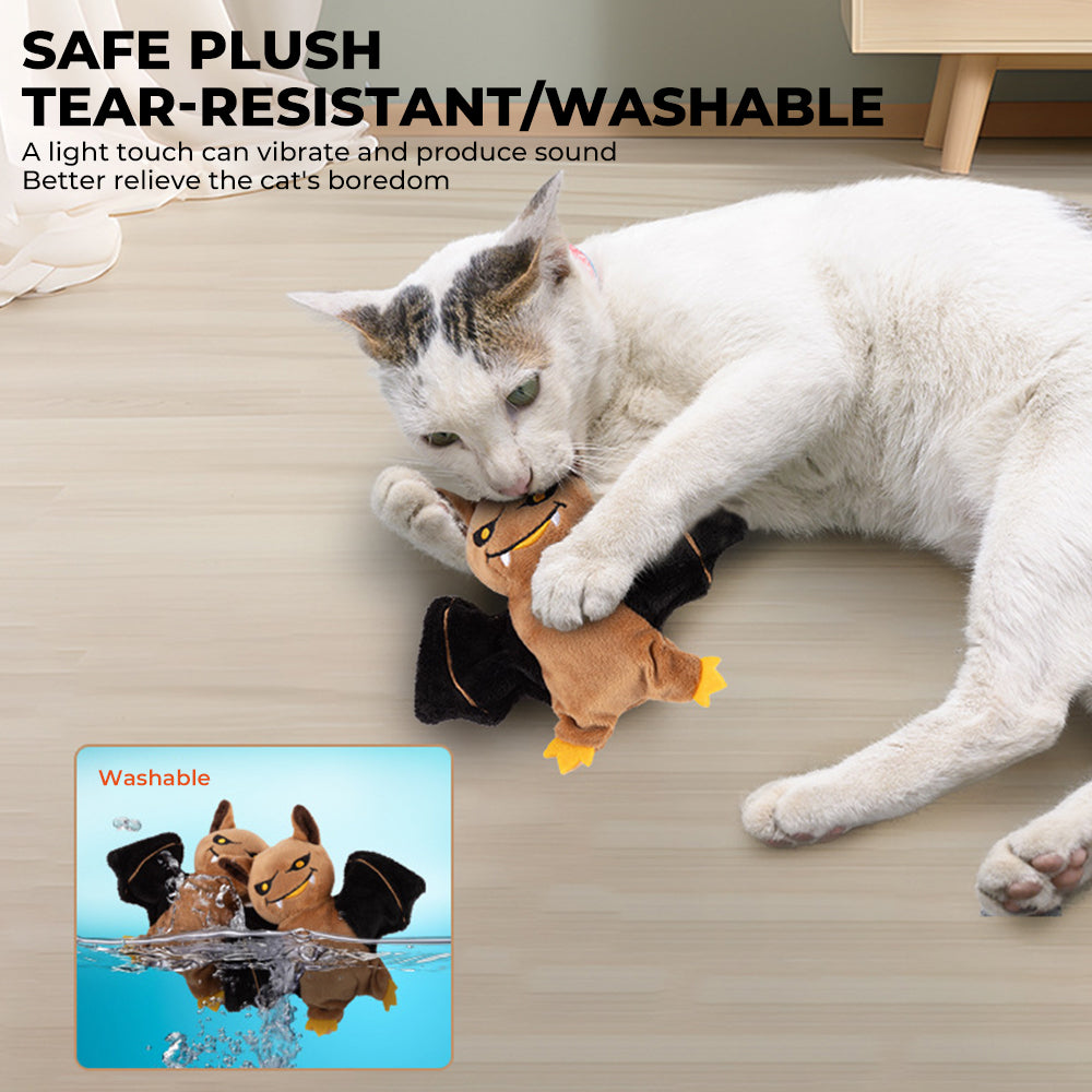 Pumpkin Ghost Bat Cat Toy Interactive