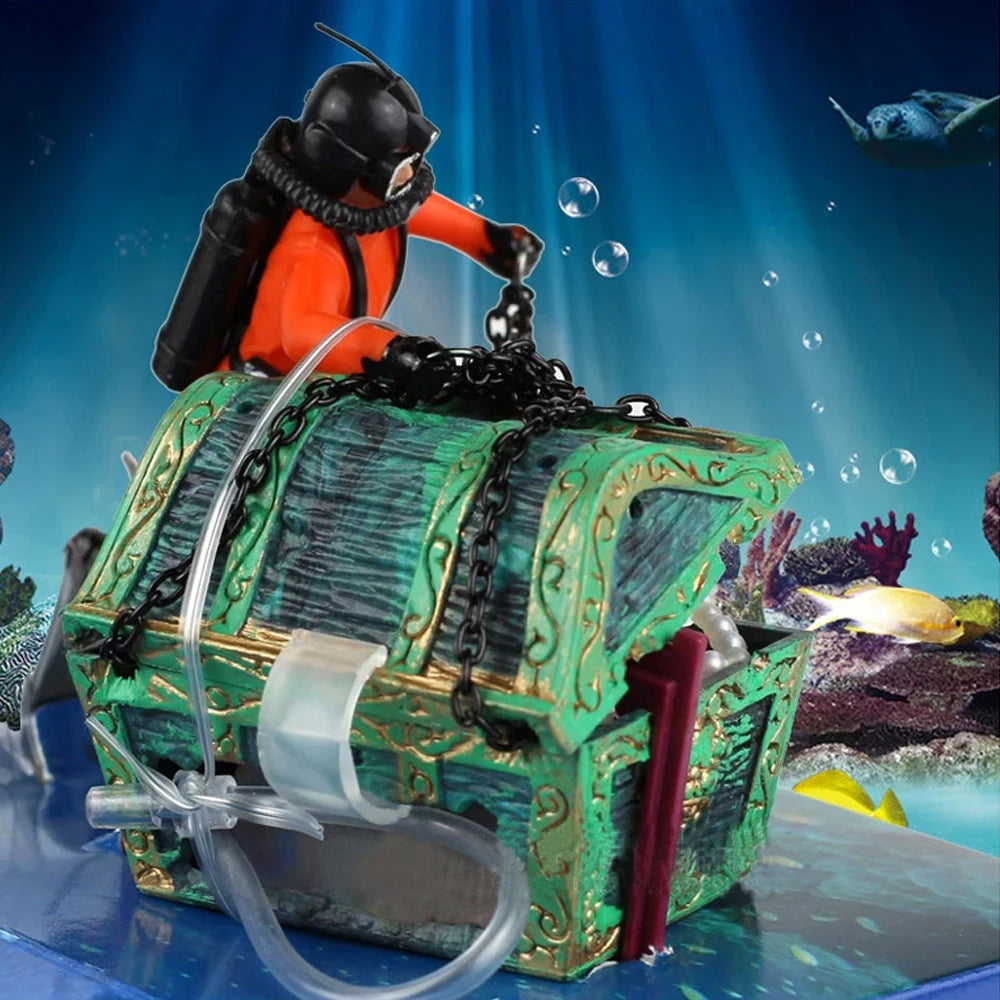 Treasure Hunter Fish Tank Ornament Fish Tank Decorations
