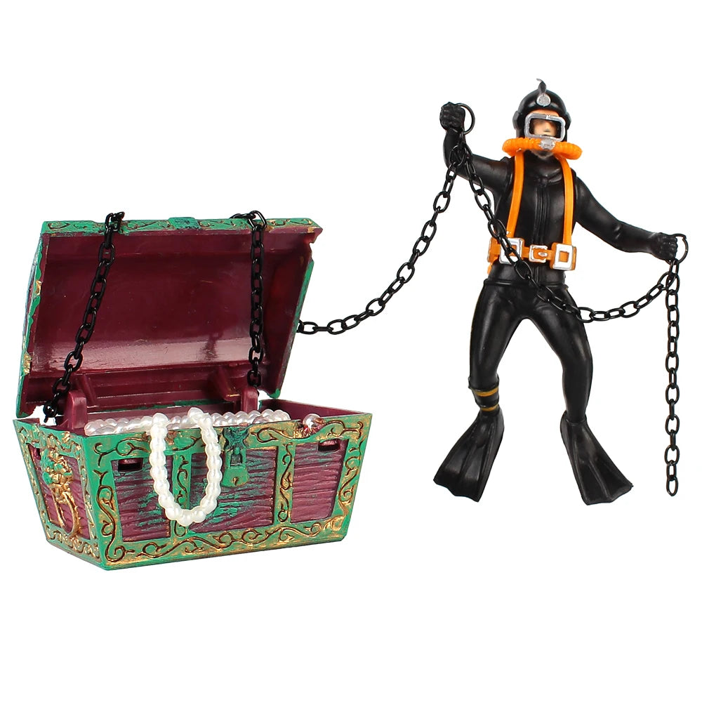 Treasure Hunter Fish Tank Ornament Fish Tank Decorations