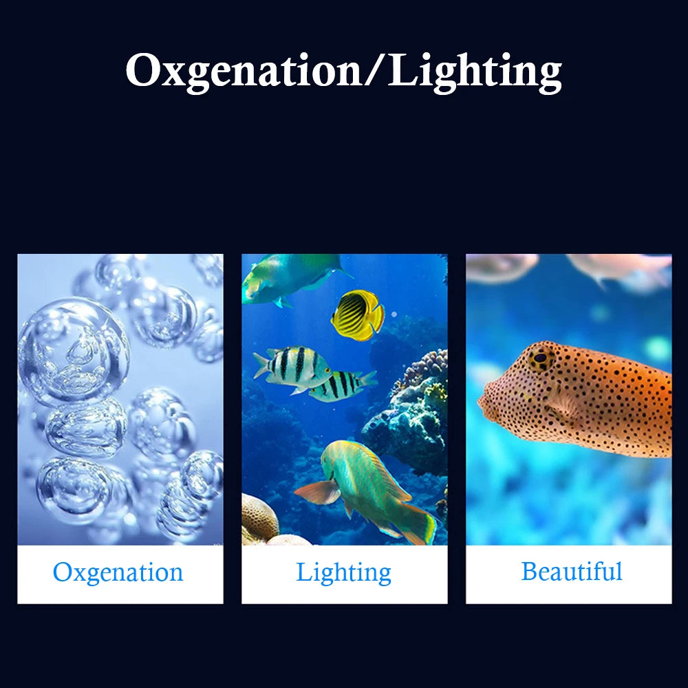 Slow Flash Waterproof Fish Tank Decor Lighting Lamp Aquarium Light Strip