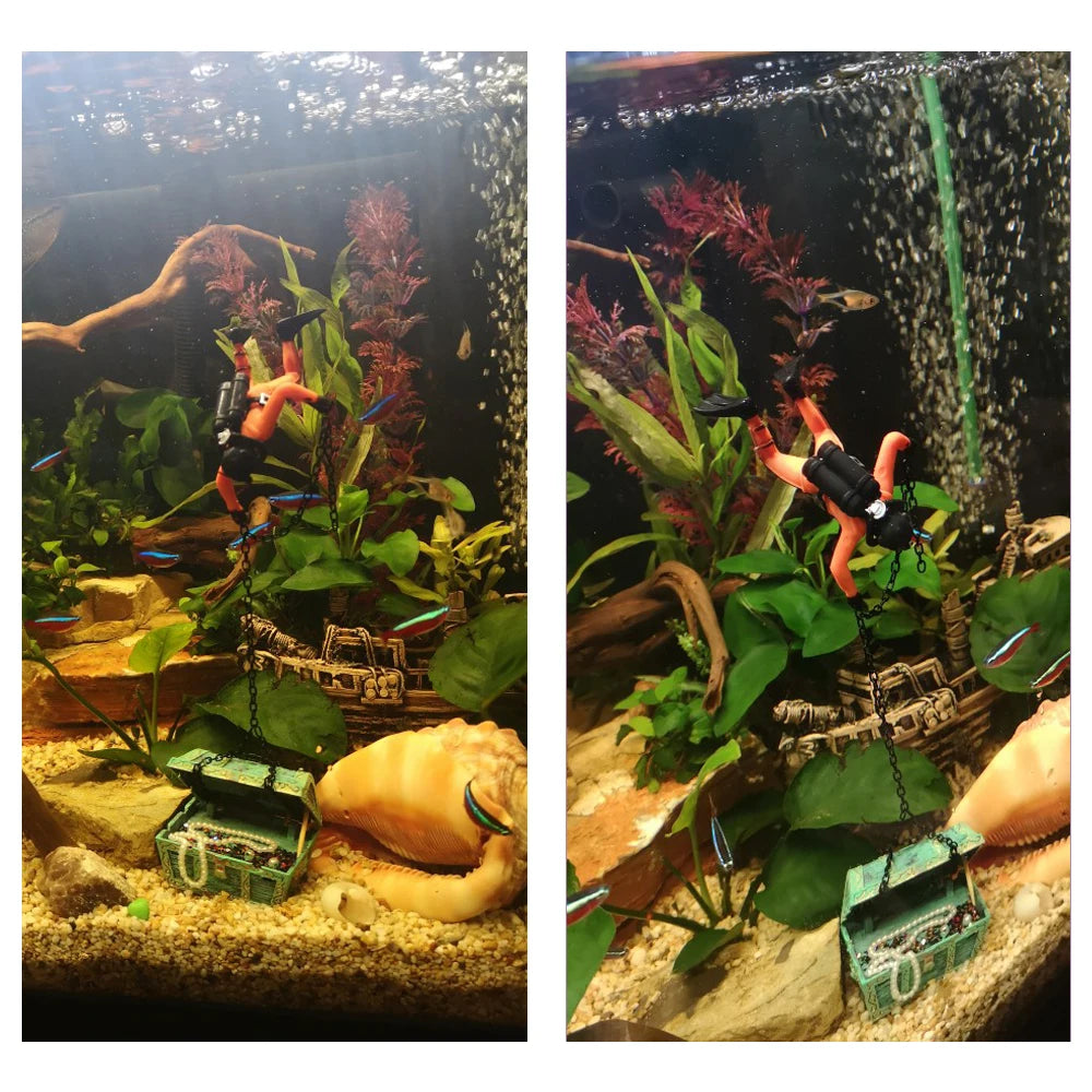 Treasure Hunter Fish Tank Ornament Fish Tank Decorations