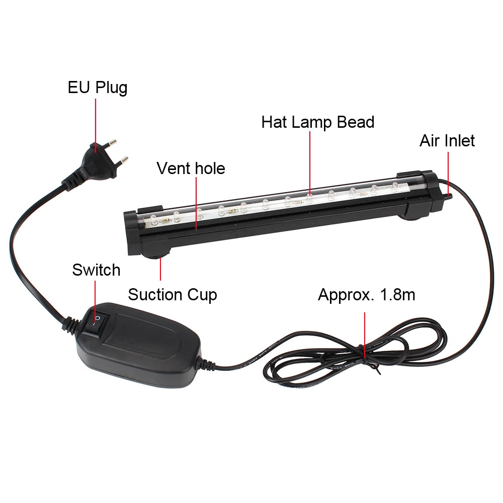 Slow Flash Waterproof Fish Tank Decor Lighting Lamp Aquarium Light Strip