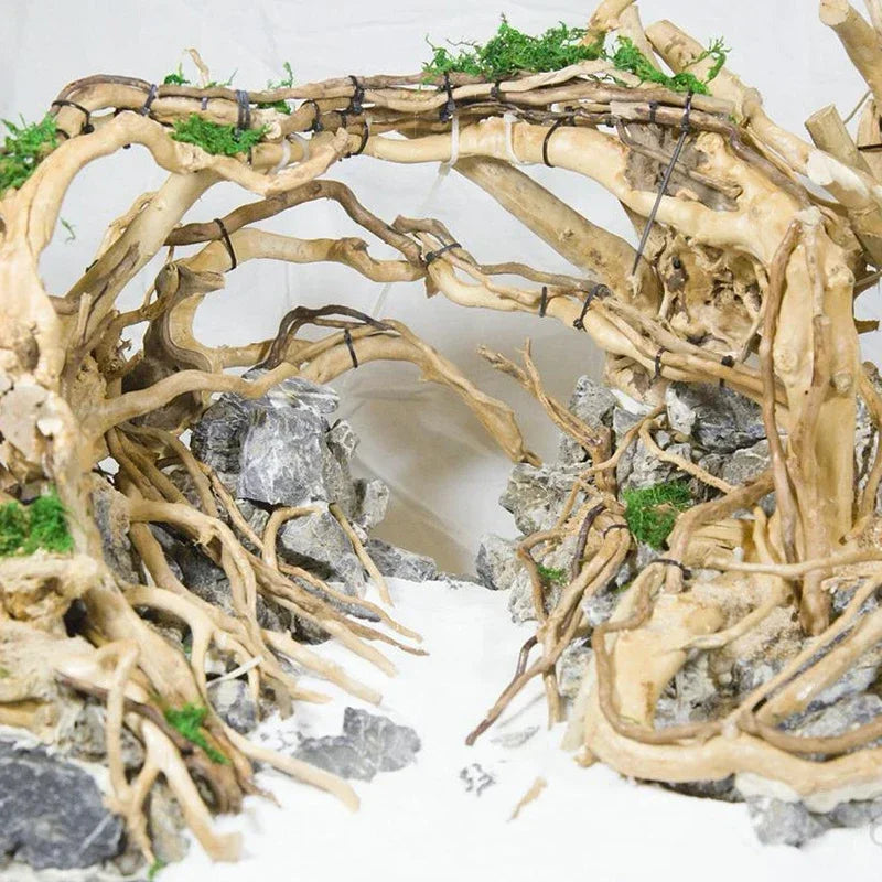 Fish Tank Decoration Natural Wooden Small Habitat Roots Driftwood Scenery