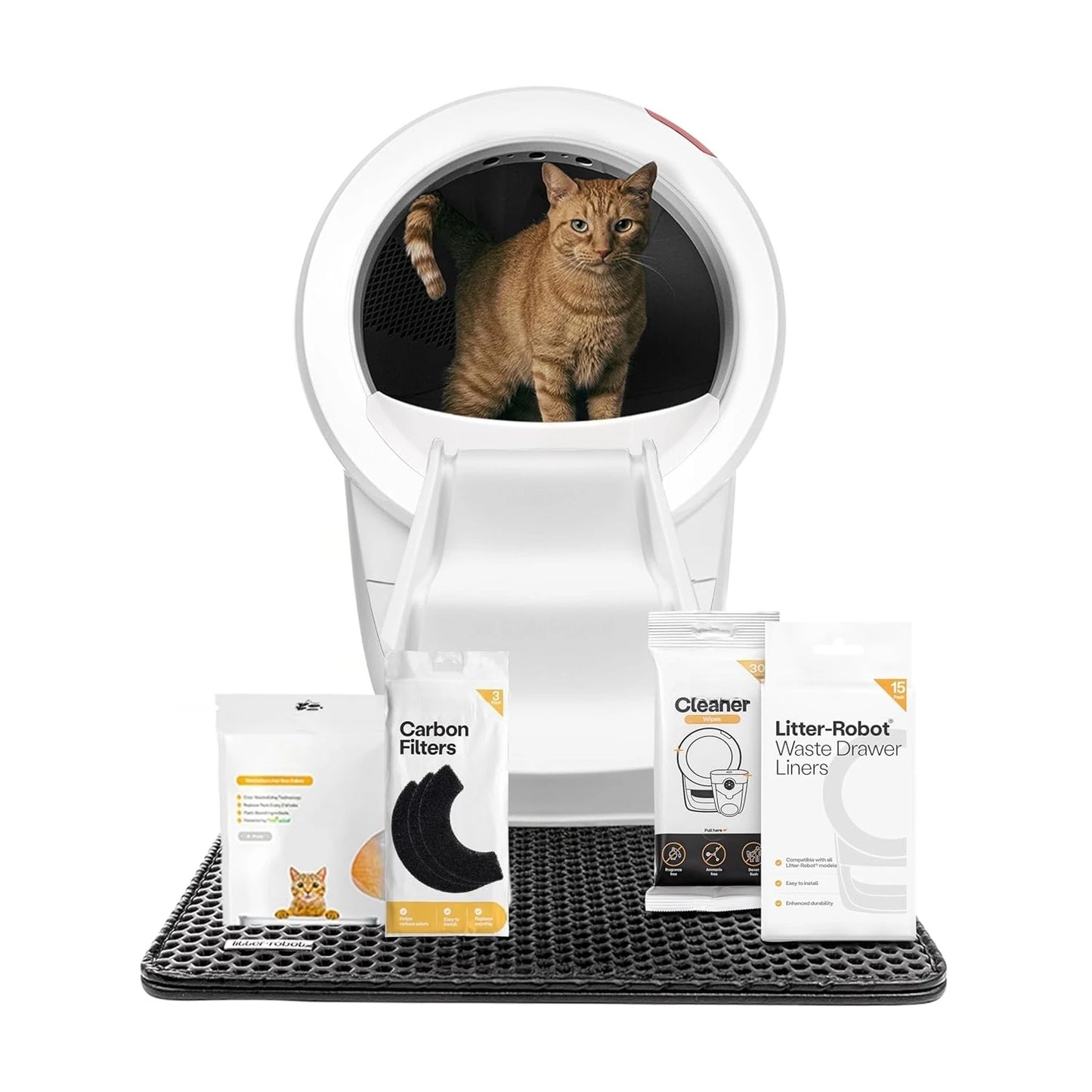 Litter-Robot 4 Bundle – Automatic Self-Cleaning Cat Litter Box (Black)