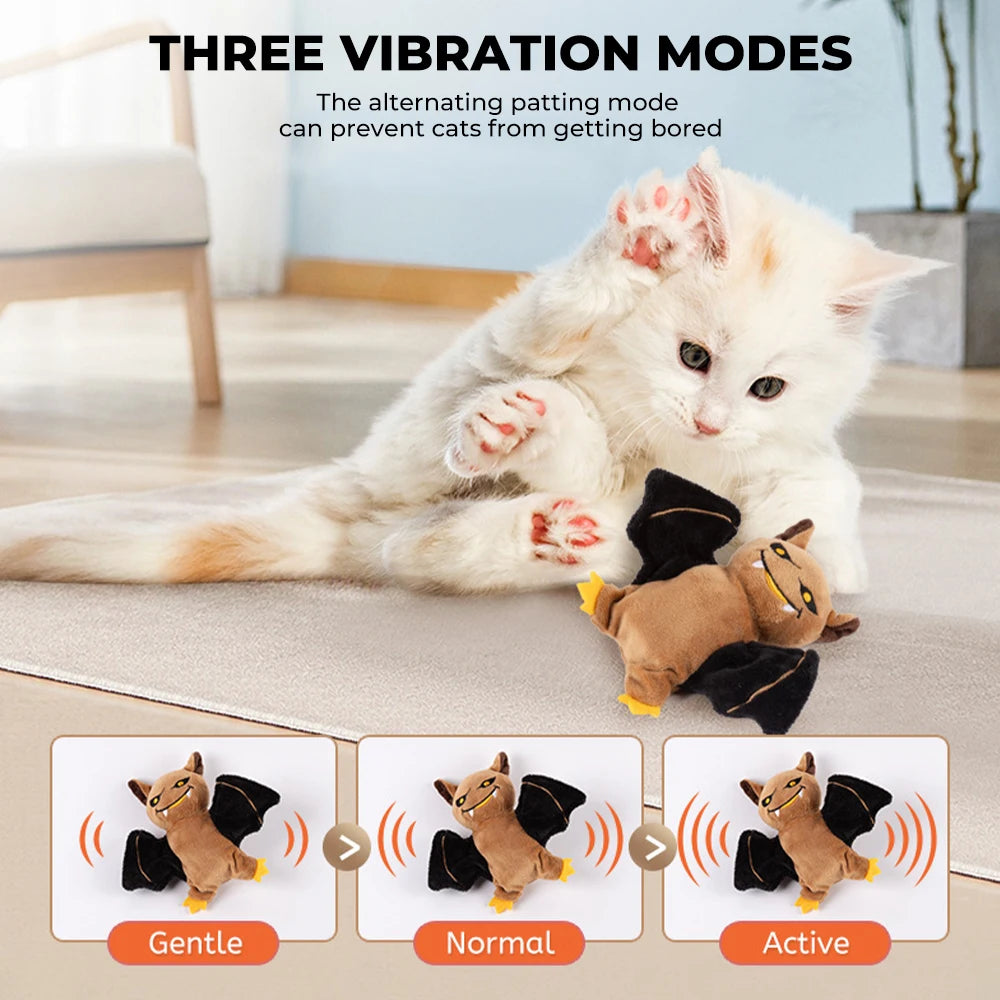 Pumpkin Ghost Bat Cat Toy Interactive