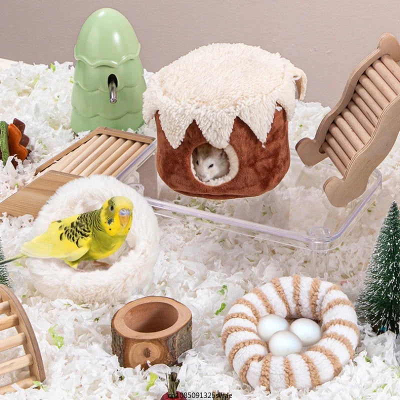 Hamster Houses and Hideouts Winter Soft Fleece