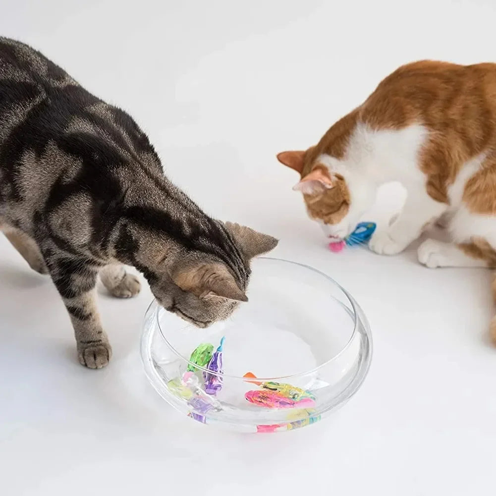 New Cat Toy LED Interactive Swimming Robot Electronic Fish Toys Cute Styling Glowing Simulation Electric Fish Toy Pet Products