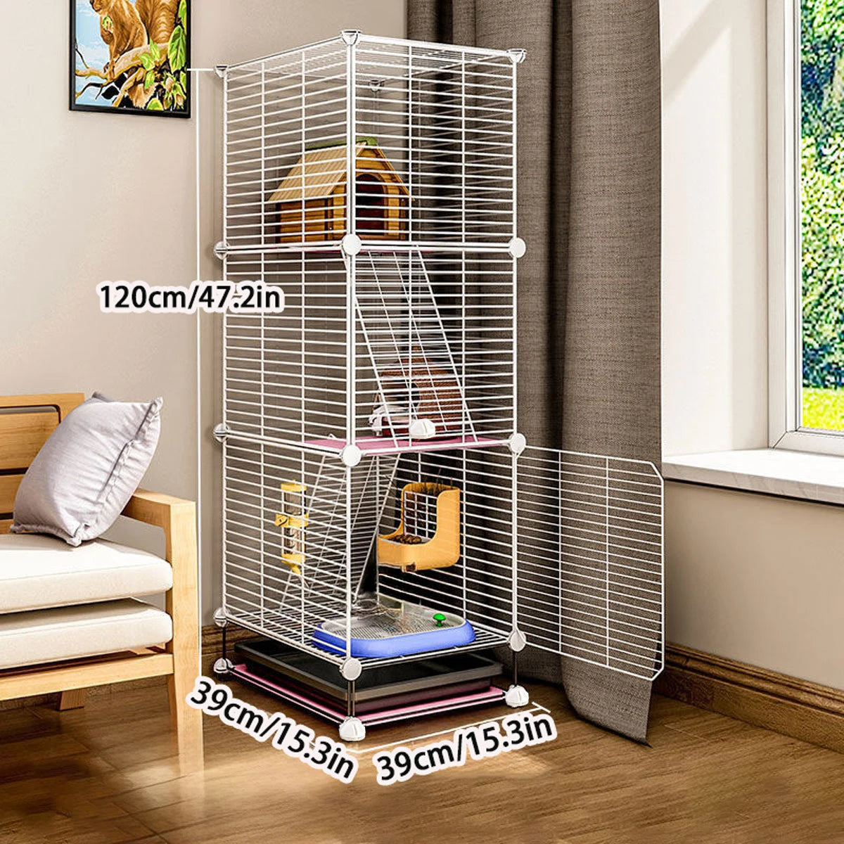 Squirrel sugar glider special cage for raising flower branch hamster