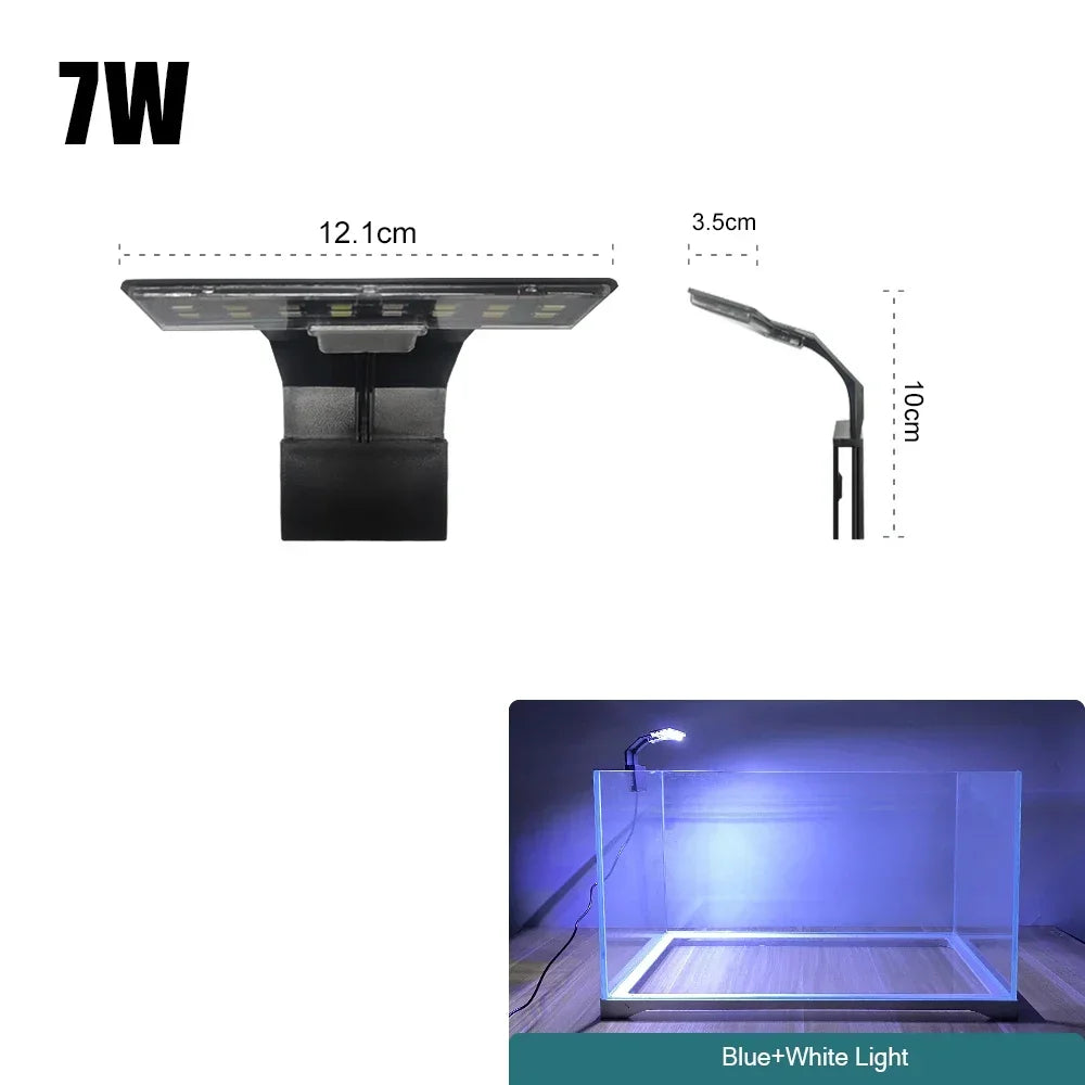 Aquatic Plant Lighting Waterproof Clip-on Lamp For Fish Tank Plants Grow Light