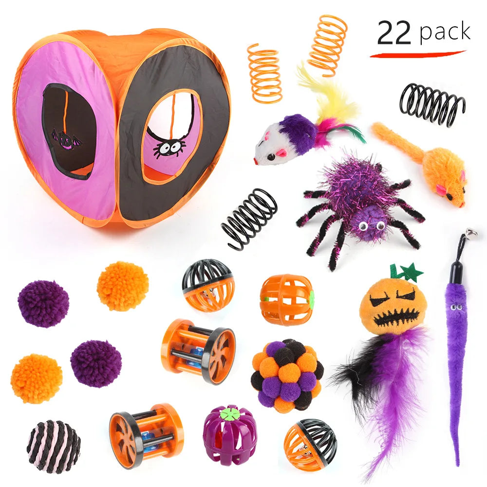 Hide & Seek Cat Tunnel Halloween Toys