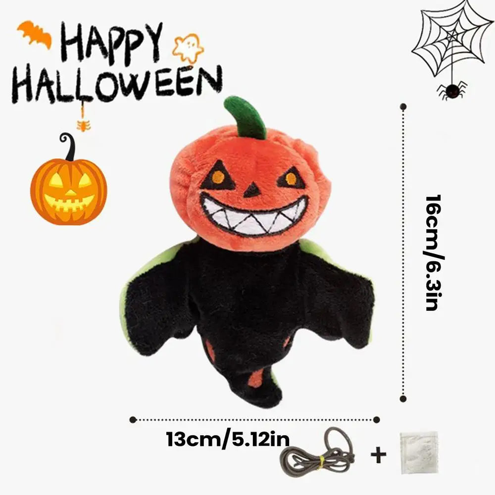 Touch-Activated Flapping Cat Pumpkin