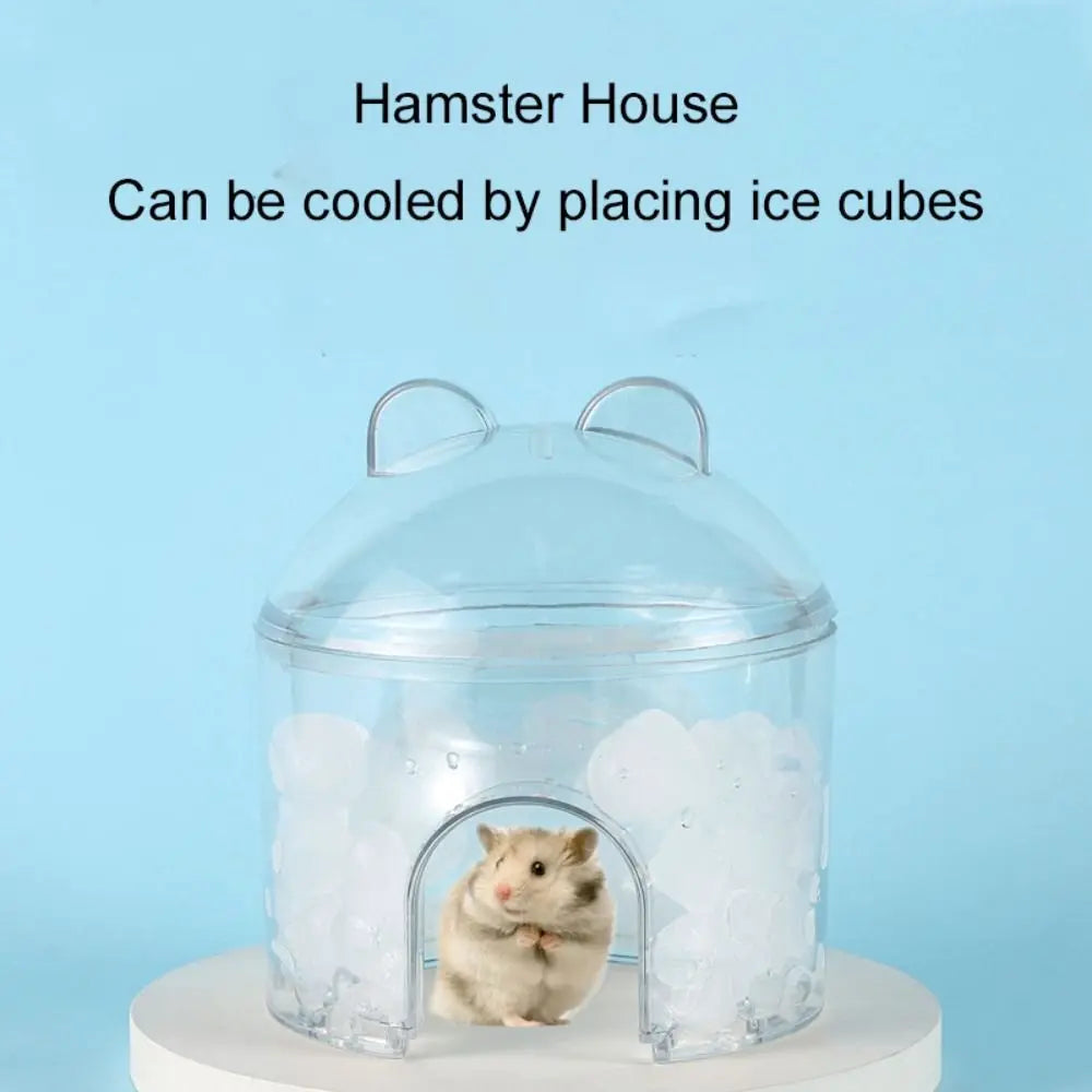 Transparent Hamster Cooling House Hollowed-out