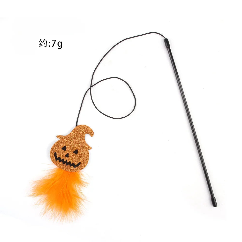 Pumpkin Bat Spider Cat Toy Set