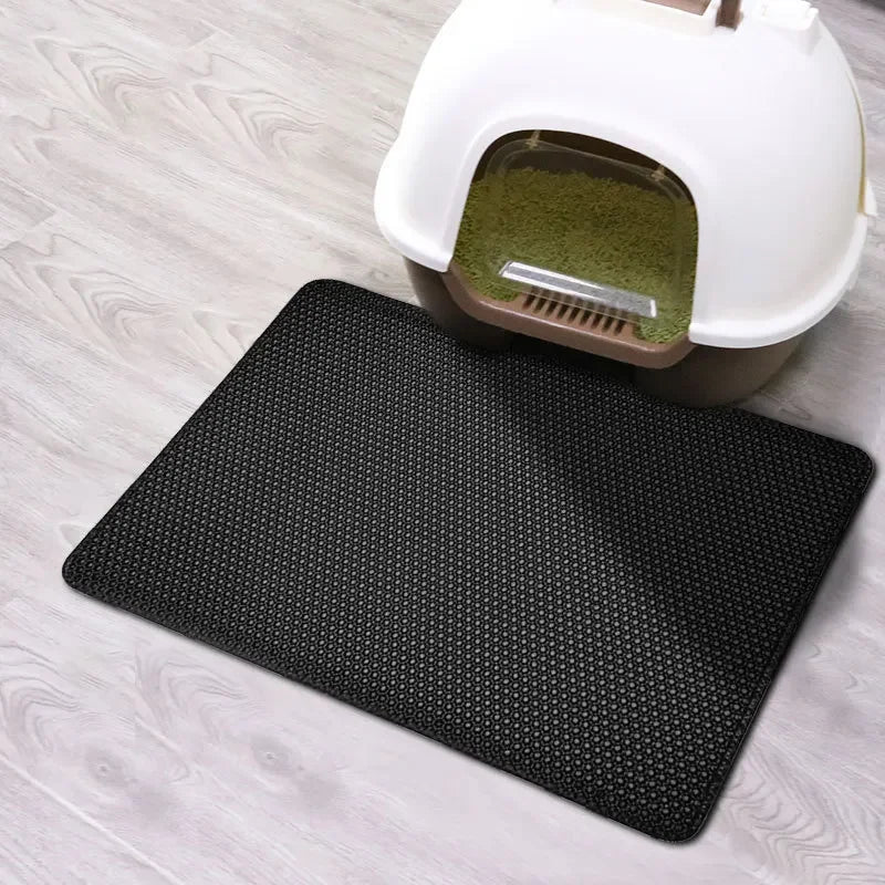 Double-Layer Waterproof Cat Litter Mat – Non-Slip & Washable