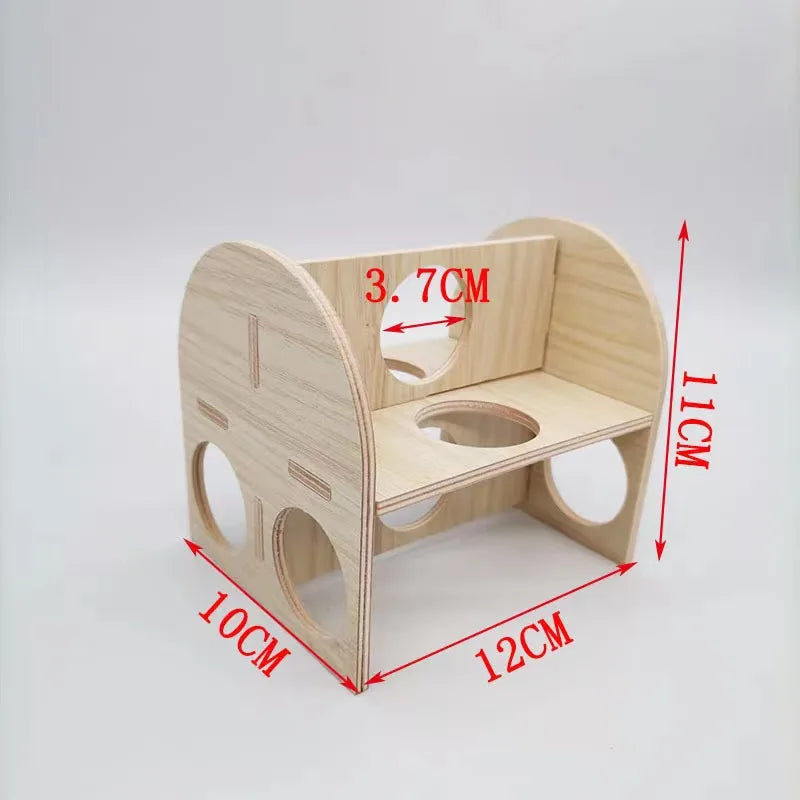 Hamsters House DIY Wooden Gerbil Hideout Bridge