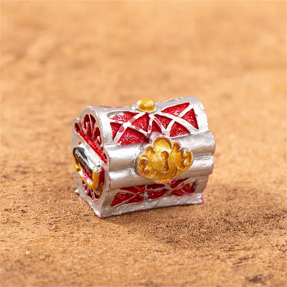 Mini Aquarium Ornament Simulation Treasure Chest Box Antique Resin Fish Tank Landscape