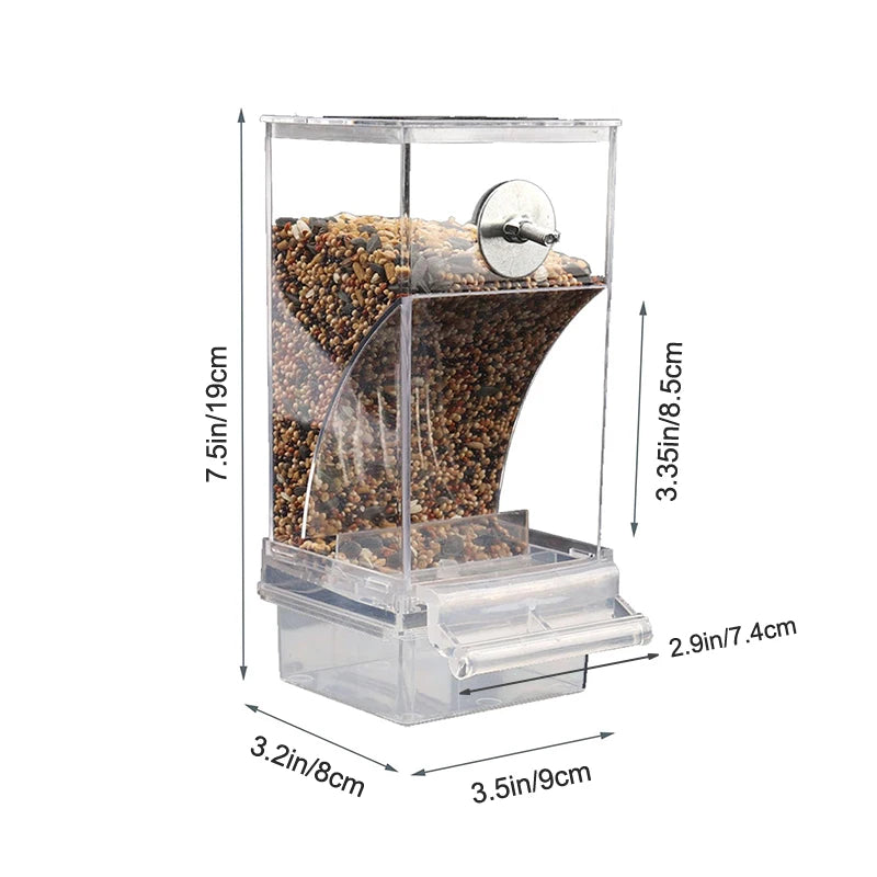 Acrylic No Mess Bird Feeders Automatic