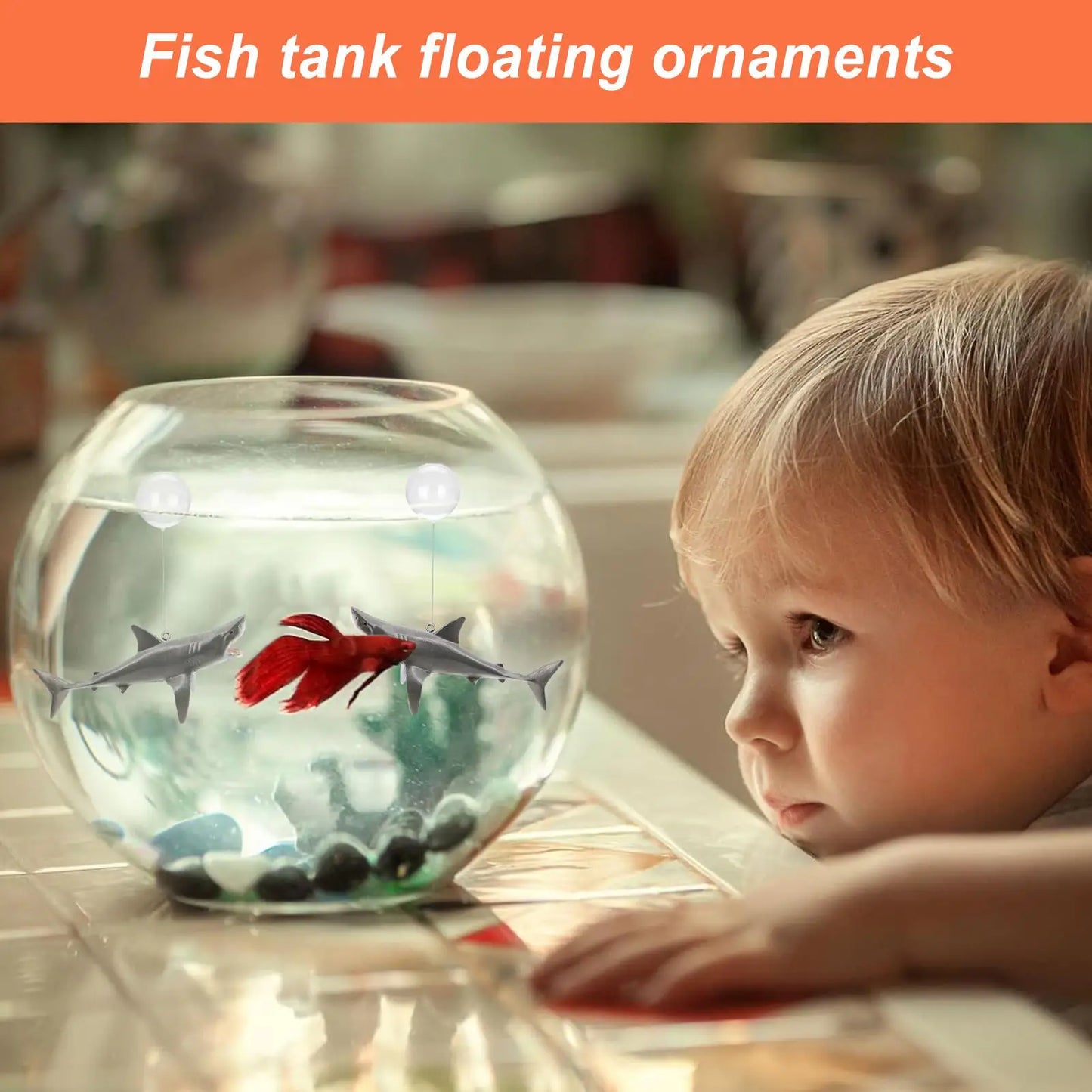 Floating Shark Aquarium Landscape Decoration