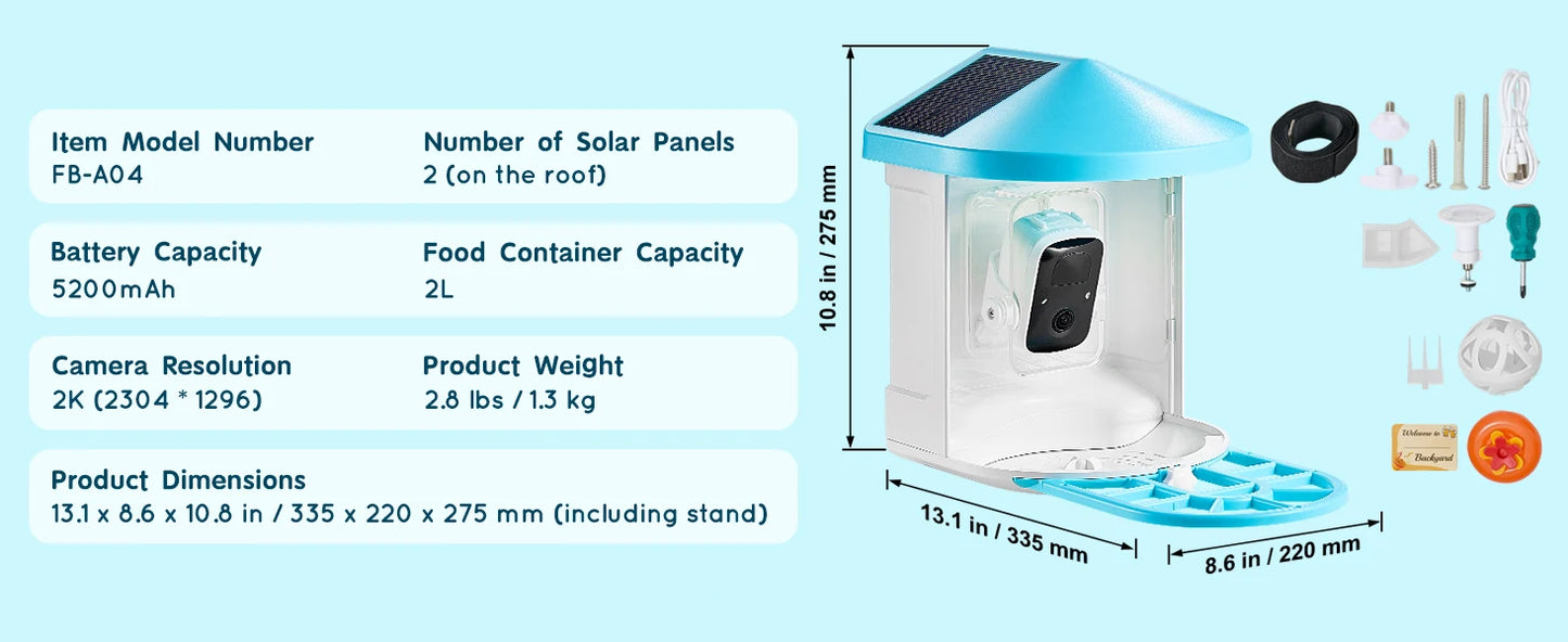 SucceBuy Smart Bird Feeder with Camera