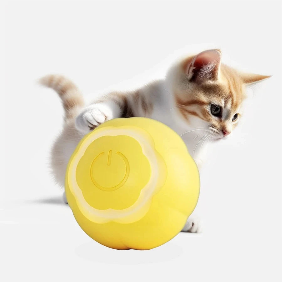 Automatic Rolling Cat Ball – Smart Self-Moving Kitten Toy