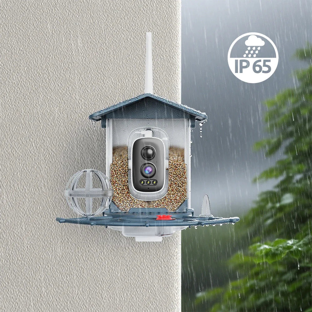 XVIM 3MP WiFi Automatic Smart Bird Feeder Motion Detection Color Night Vision Device  iCSee App Control Sunlight Wildlife Camera
