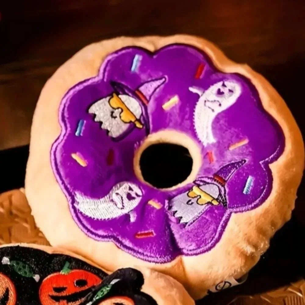 Pumpkin Donut Squeaky Toy 🎃🍩