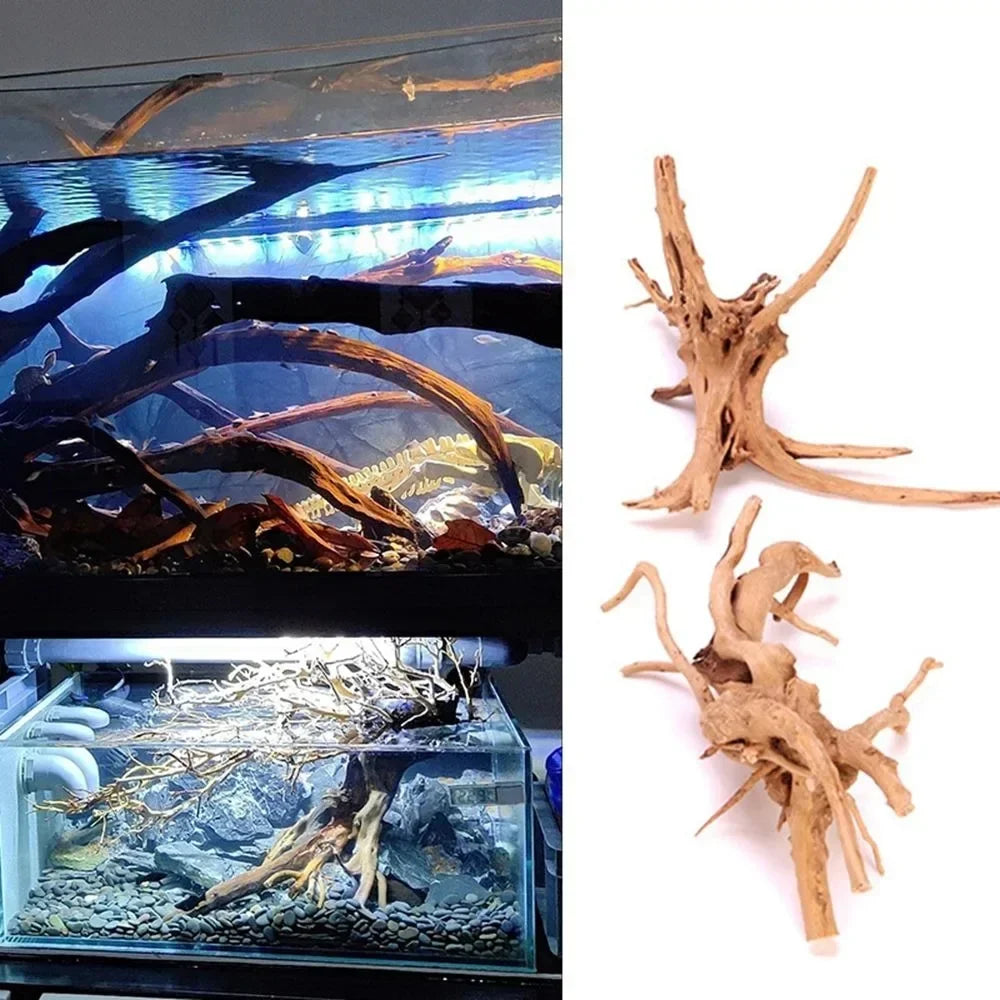 Fish Tank Decoration Natural Wooden Small Habitat Roots Driftwood Scenery