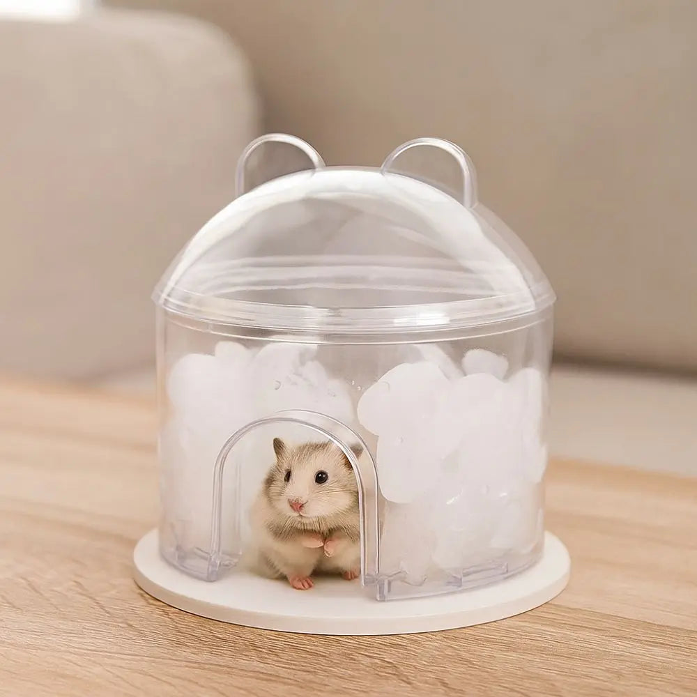 Transparent Hamster Cooling House Hollowed-out