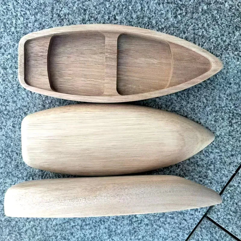 Handmade Wooden Boat Aquarium Decoration
