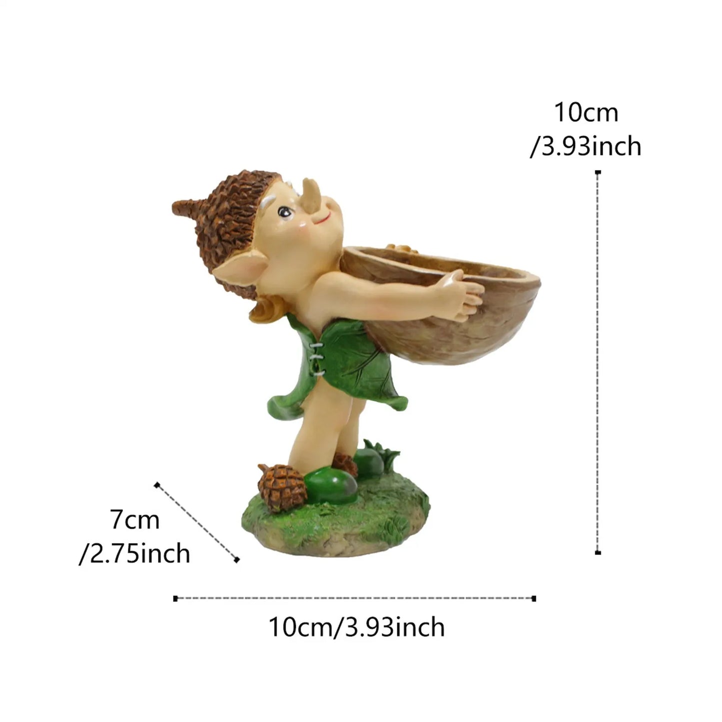Hand Held Walnut Bird Bath Bowl Bird Feeder