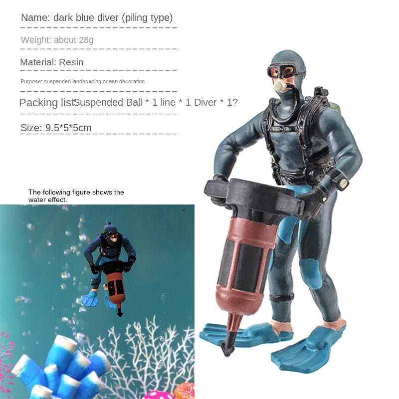Diver Figure Diving Model Action Figure Miniature Sea Animal