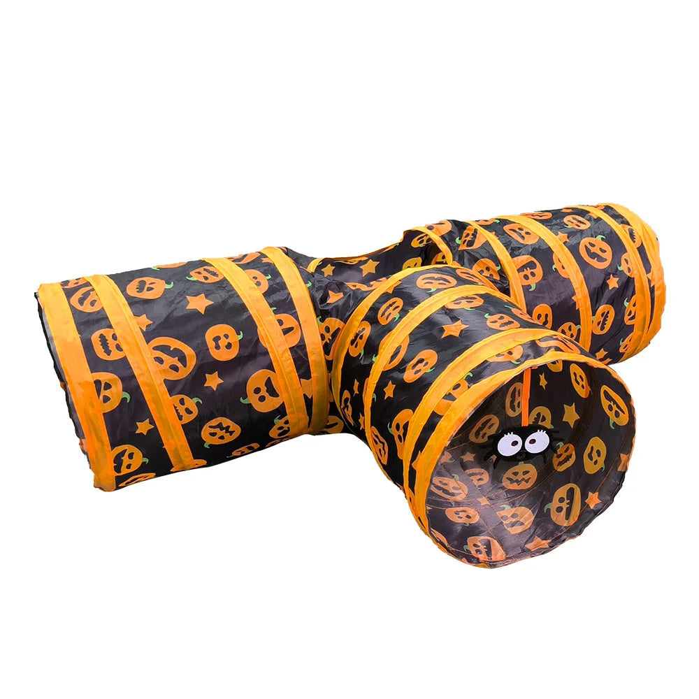 Cat Toy Halloween Foldable Tunnel