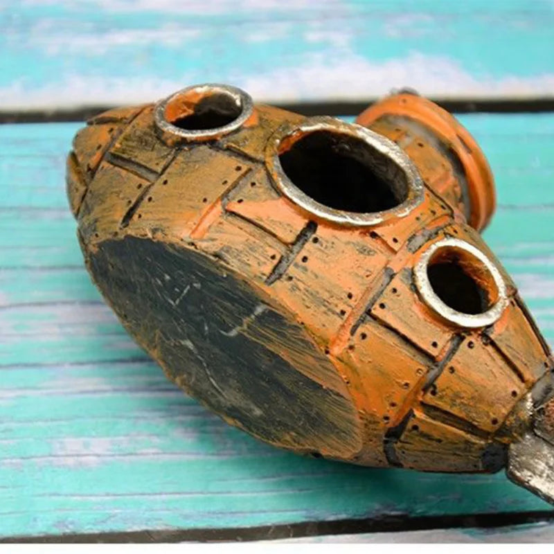 Resin Submarine Ornaments Fish Shrimp Shelter Cave