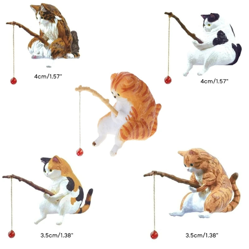 Aquarium Decoration Mini Cat Statue Fish Tank
