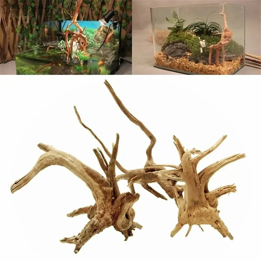 Fish Tank Decoration Natural Wooden Small Habitat Roots Driftwood Scenery