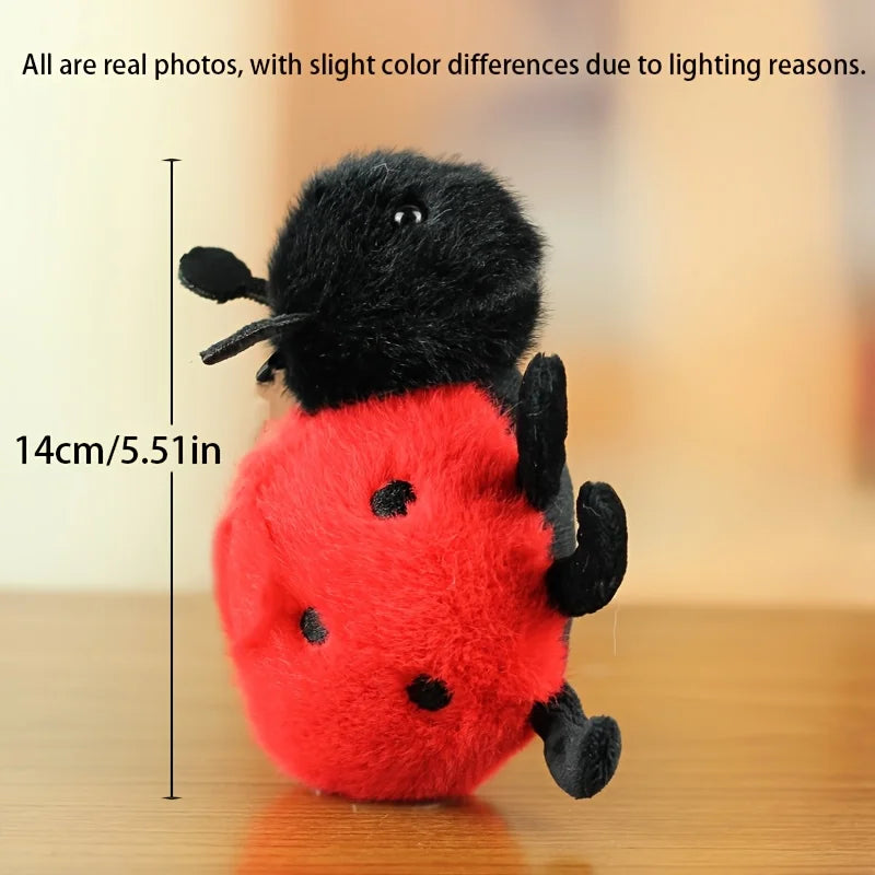 Cute Insect Plush Keychain – Spider, Bee & Caterpillar Toys for Cats & Dogs