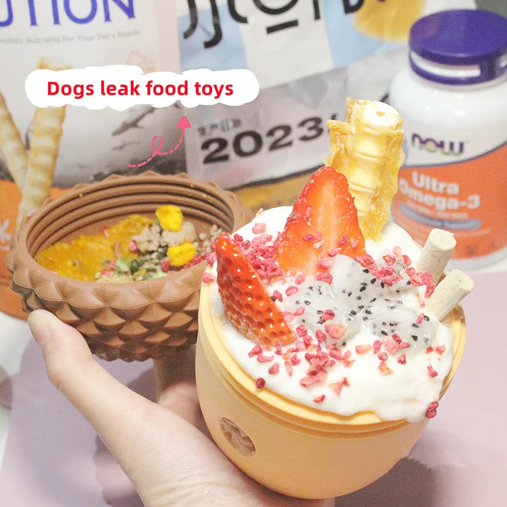 New Dog Toys Leaking Food Ball Funny Interactive Pet Slow Feeder Bowl Puzzle Toy Pet Tooth Cleaning Chew Toys Pet Supplies