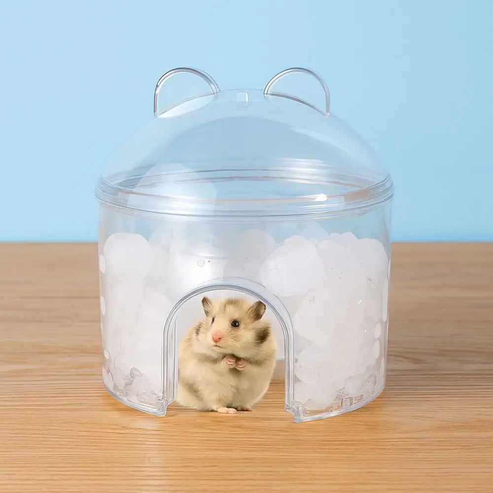 Transparent Hamster Cooling House Hollowed-out