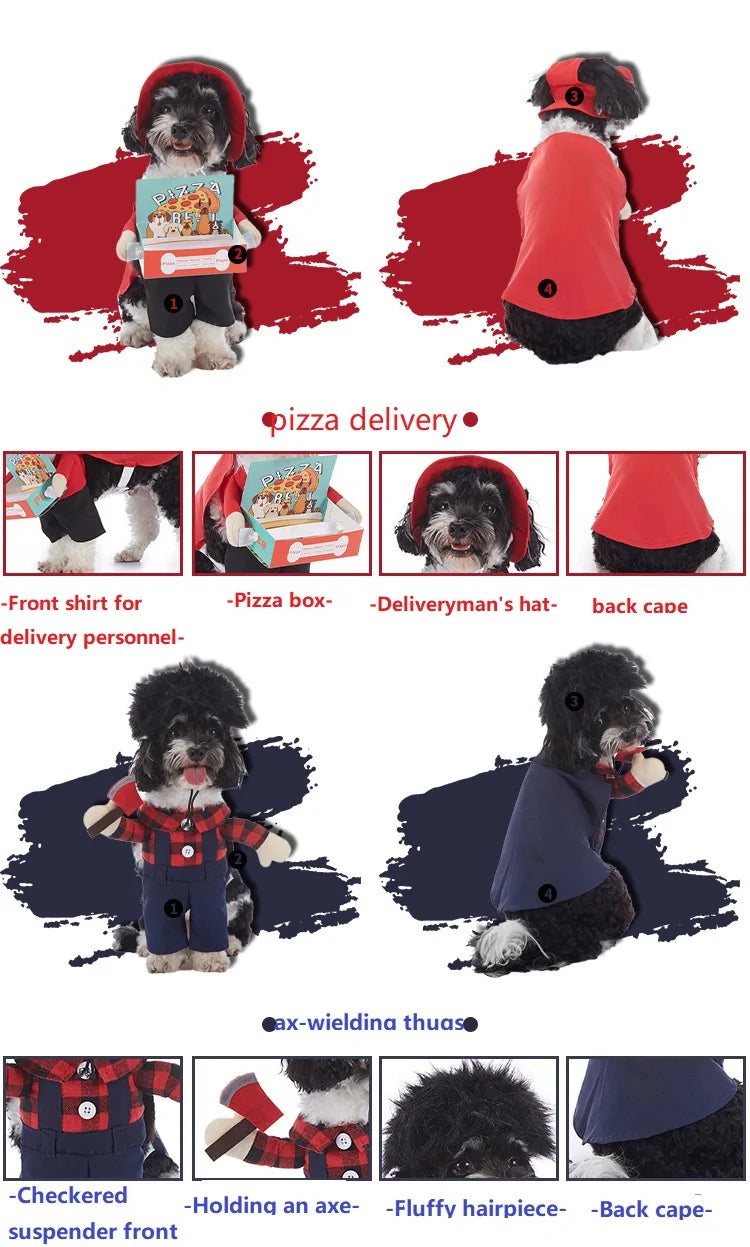 Pet Halloween Party Costume with Hat