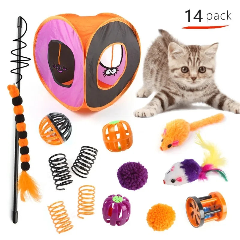 Hide & Seek Cat Tunnel Halloween Toys