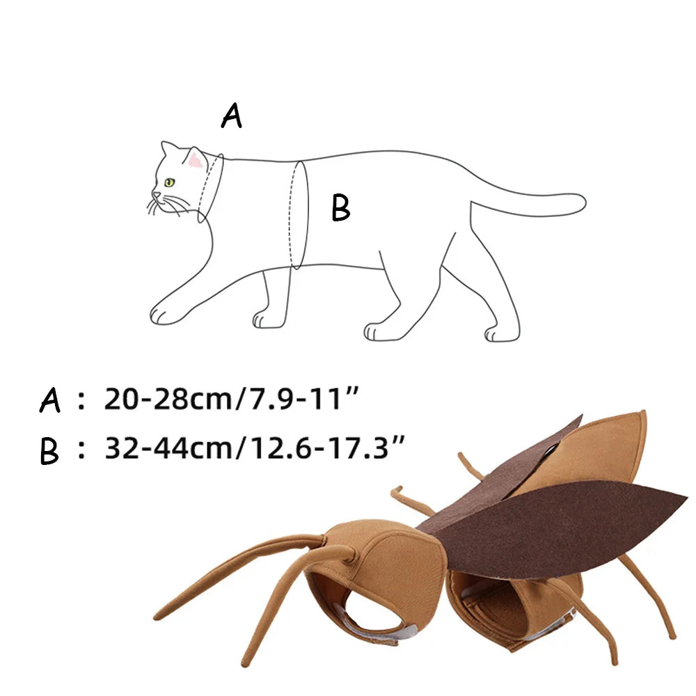 Funny Cockroach Outfit for Cats & Dogs