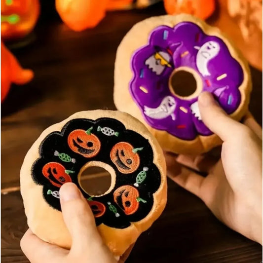 Pumpkin Donut Squeaky Toy 🎃🍩