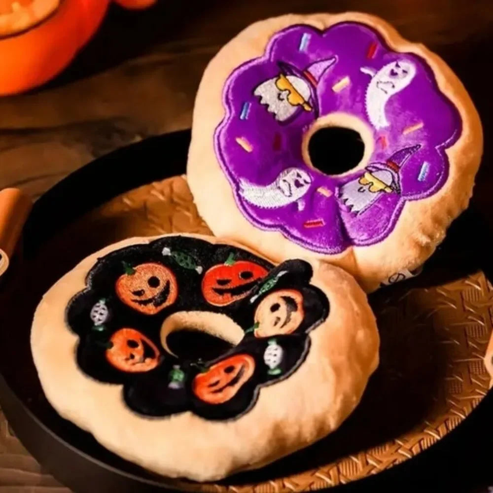 Pumpkin Donut Squeaky Toy 🎃🍩
