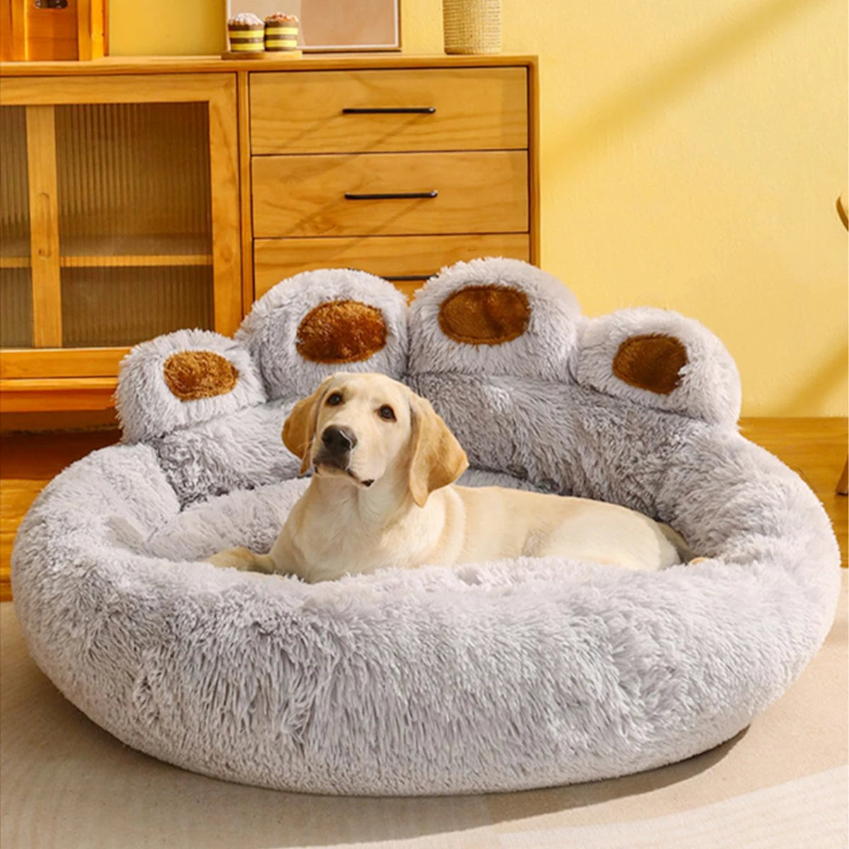 Warm Fluffy Pet Bed – Winter Sofa Basket for Dogs, Puppies & Cats