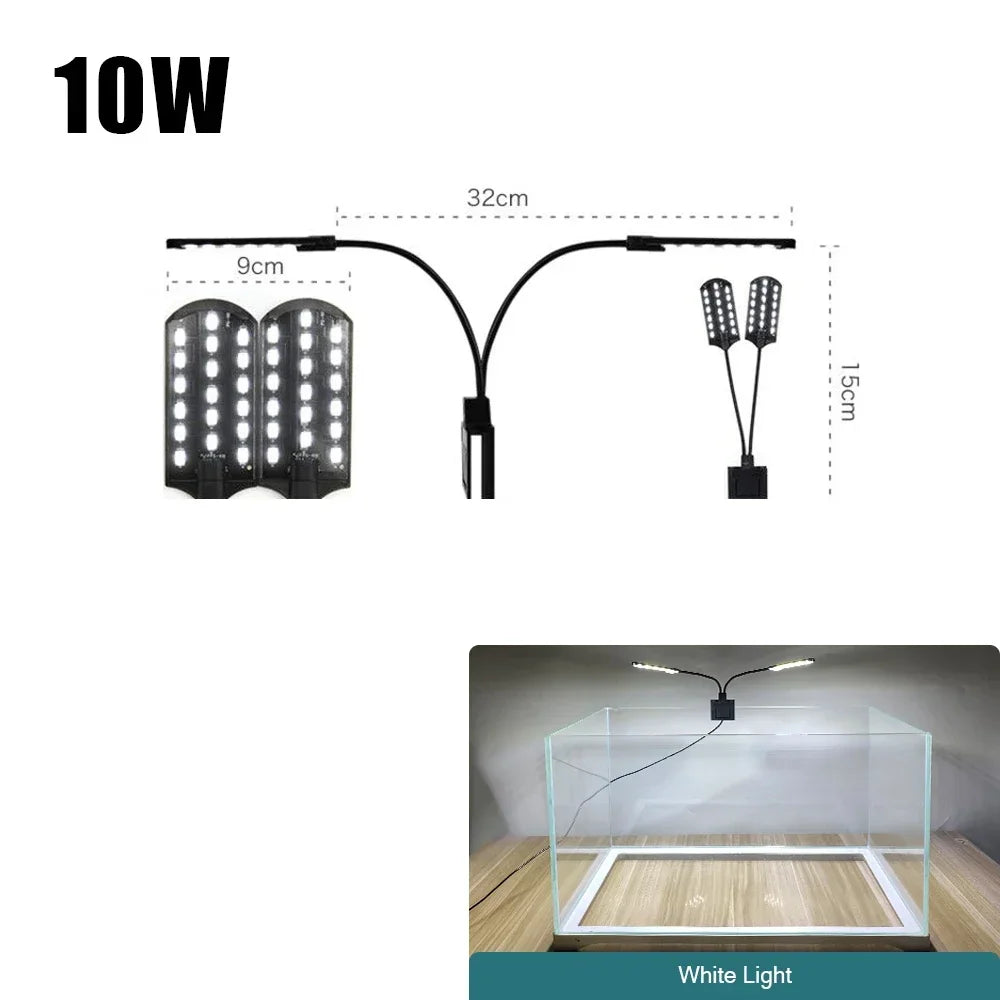 Aquatic Plant Lighting Waterproof Clip-on Lamp For Fish Tank Plants Grow Light