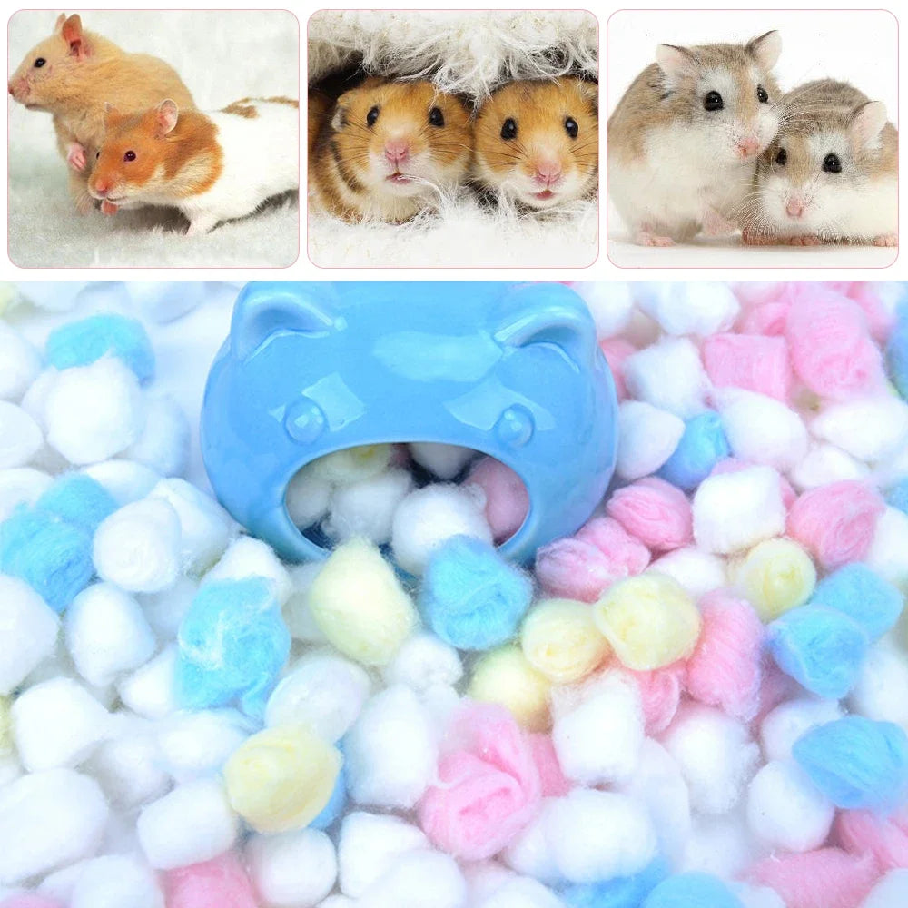 Colorful Winter Keep Warm Cotton Ball Cute Cage House Filler