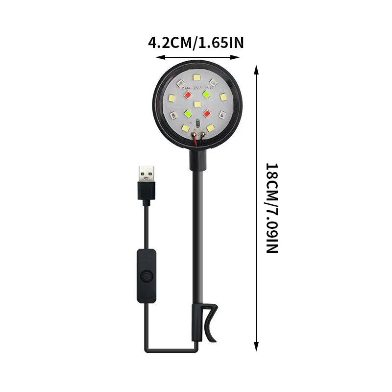 Aquarium Light With Adapter LED Clip On Fish Tank Light