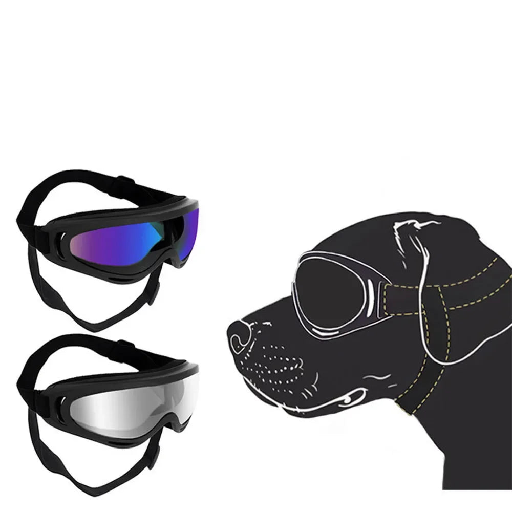 Dog Glasses Adjustable Outdoor Pet Sunglasses for Small Large Dogs Anti-UV Windproof Dog Goggles Pet Eyewear Eye Protection